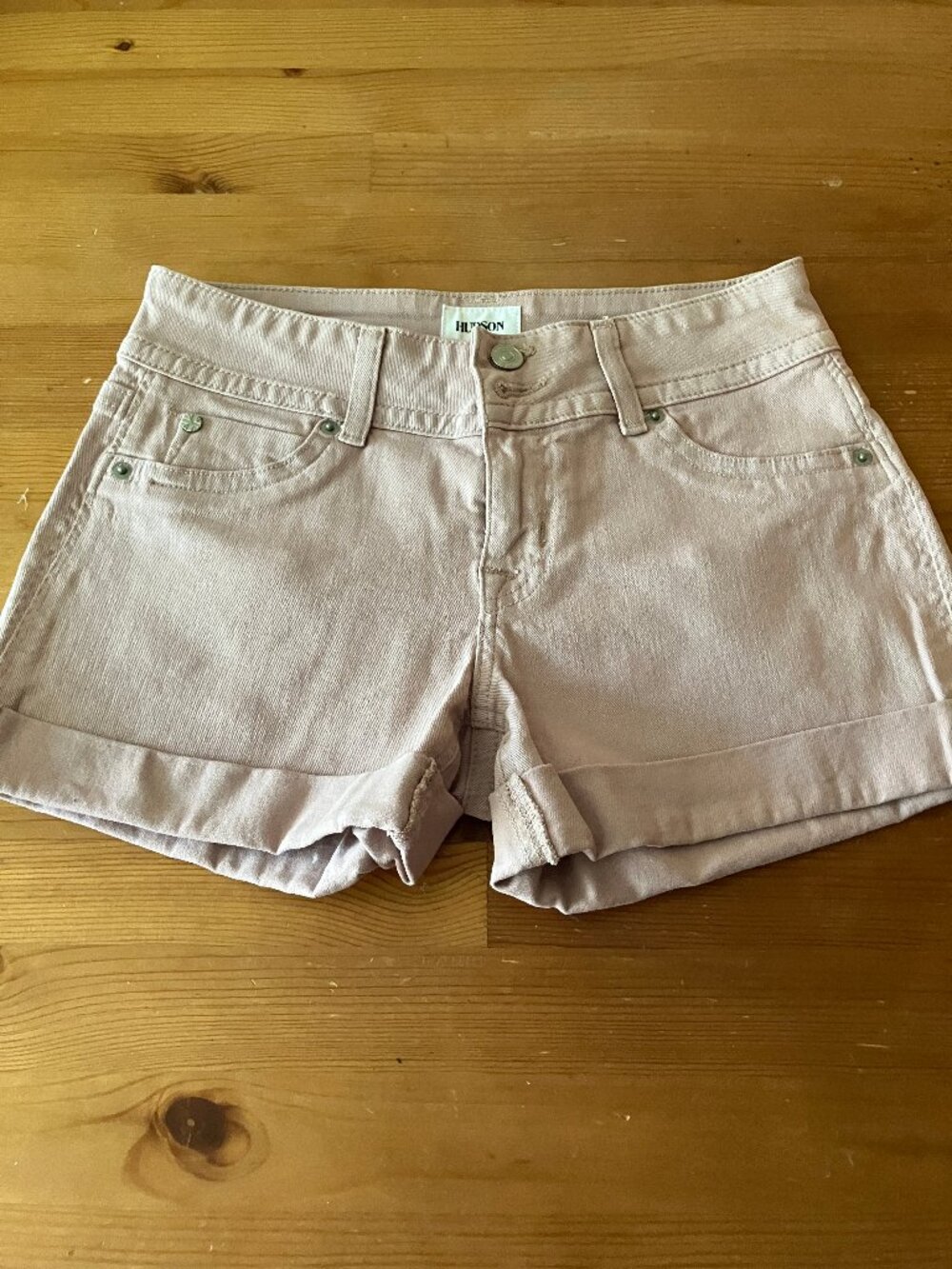 HUDSON Los Angeles Ladies' Ruby Short Dusty Pink Cotton Size 26